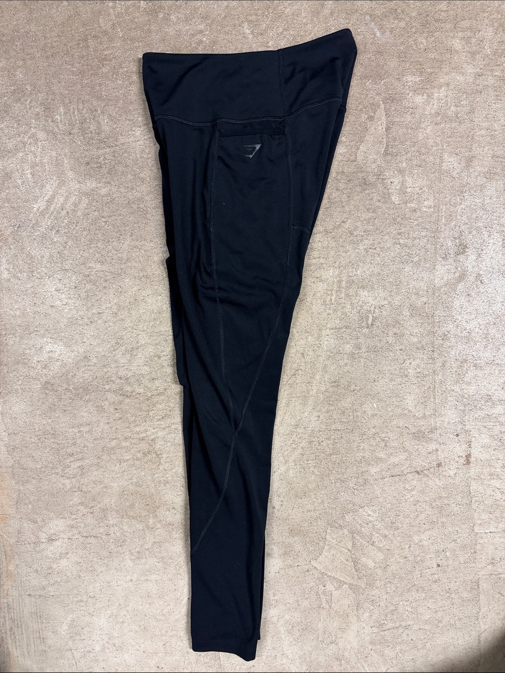 Gymshark Black High-Waisted Leggings with Side Pocket